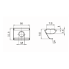 Ergoswiss T-Slot nuts M8 - Image 2